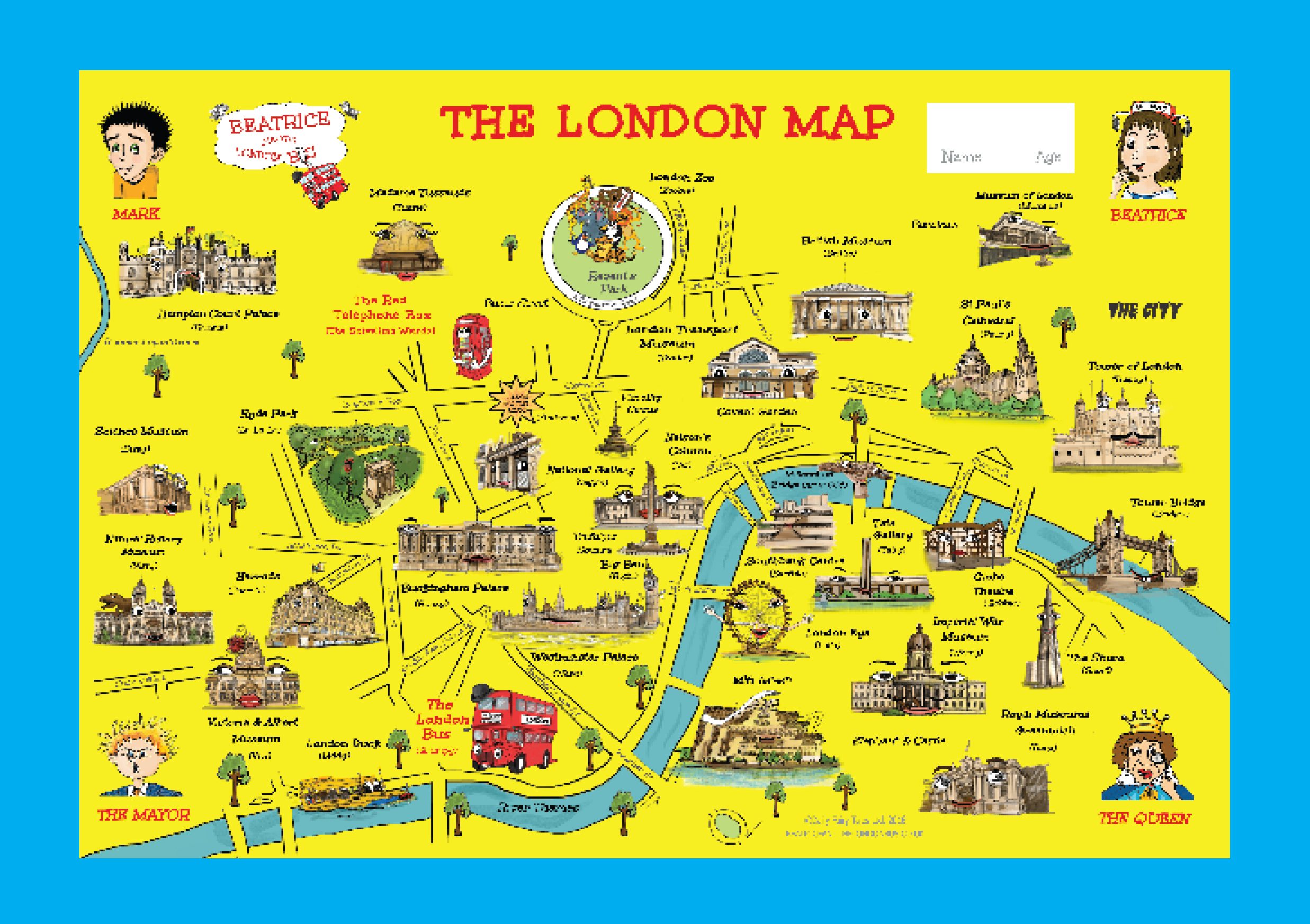 The London Map by Beatrice and the London Bus
