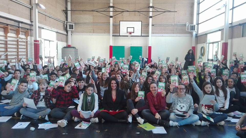 Beatrice and the London Bus at the Cecco Angiolieri School, Rome