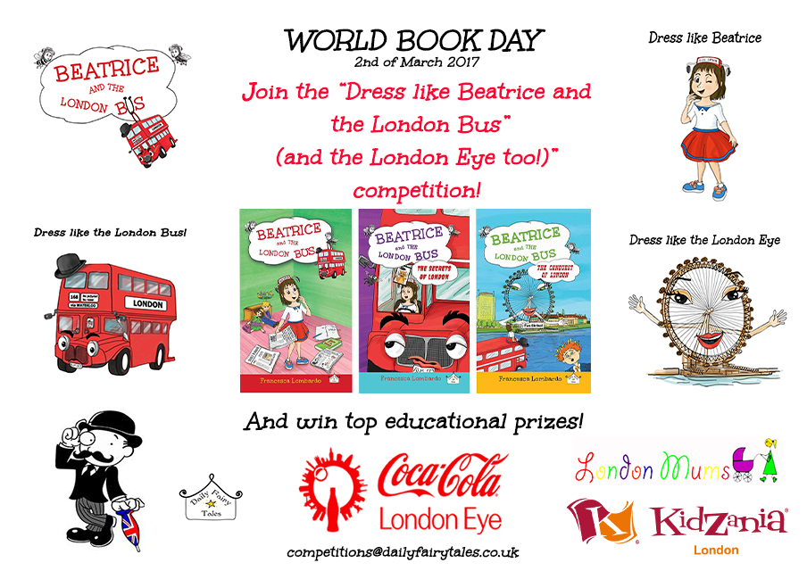 World Book Day 2017 ! Dress like Beatrice and the London Bus (and the London Eye too!)