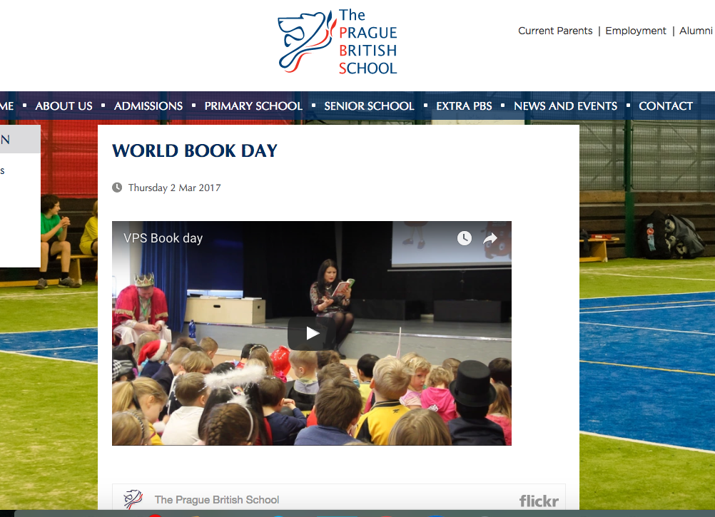 World Book Day at the Prague British School